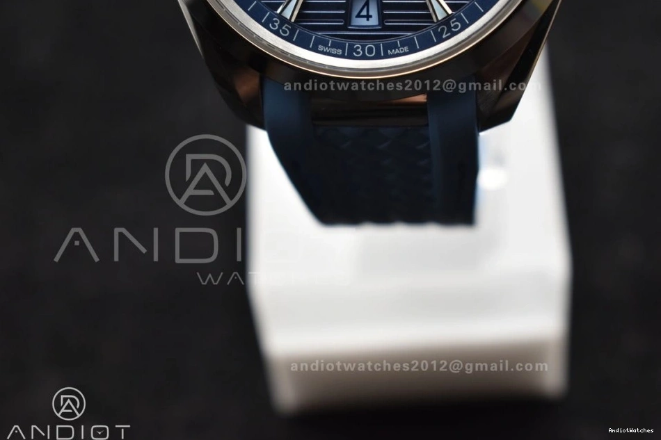 41mm A8900 1:1 on Terra Super 515 Rubber Dial Edition VSF Strap Blue Best Aqua Summer Blue Lightweight Clone 0208